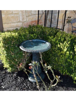 Exaco Enduro Clay Birdbath -Eco Garden Shop 8612394gy 02v