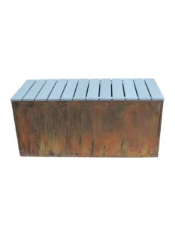 Nice Corten Trough Planters With Bench Top -Eco Garden Shop 8612399 01v