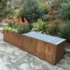 Nice Corten Trough Planters With Bench Top -Eco Garden Shop 8612399 03v