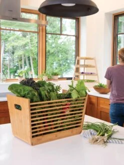 Bamboo Garden Stool And Basket Combo -Eco Garden Shop 8612425 0025 tif