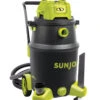 Sun Joe® 16-Gal 1200W 6.5 Pk HP Wet/Dry Shop Vac, HEPA Filtration, Wheeled W/Attachments -Eco Garden Shop 8612524 02v sun joe 16 gal 1200w hp wet dry shop hep vac swd16000