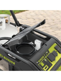 Sun Joe® 4,100/3,300-Running Watt Propane Powered Portable Generator W/24VBattery Starter -Eco Garden Shop 8612525 05v