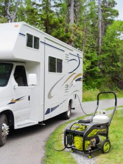 Sun Joe® 4,100/3,300-Running Watt Propane Powered Portable Generator W/24VBattery Starter -Eco Garden Shop 8612525 07v