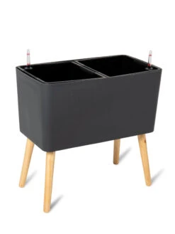 Ava Self-Watering Rectangular Planter -Eco Garden Shop 8612691 217 ava self watering rectangular planter gray
