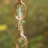 Single Link Pure Copper Rain Chain, 8.5' -Eco Garden Shop 8612745 01v single link pure copper rain chain