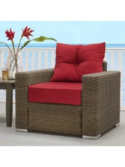 Outdoor Decor™ Seat Cushion, 24" X 24" -Eco Garden Shop 8612760 01v rd outdoor decor seat cushion 20x20 red