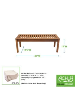 Achla Designs Backless Bench, 4' 9 Achla Designs Backless Bench, 4' -Eco Garden Shop 8612909 04v
