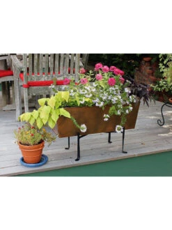 Achla Designs Copper Flower Box With Folding Stand -Eco Garden Shop 8612914 04v