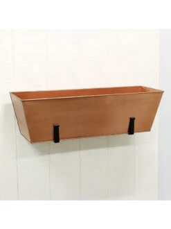 Achla Designs Plain Copper Plated Flower Box, Large 8 Achla Designs Plain Copper Plated Flower Box, Large -Eco Garden Shop 8612915 04v