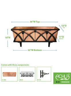 Achla Designs Rockwood Window Box -Eco Garden Shop 8612918 03v