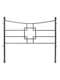 Achla Designs Square-on-Squares Fence Sections, Set Of 4 8 Achla Designs Square-on-Squares Fence Sections, Set Of 4 -Eco Garden Shop 8612992 04v