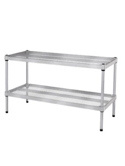 MeshWorks © Stacking Plant Shelves -Eco Garden Shop 8613018 13v meshworks stacking plant shelves silver