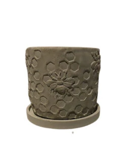 Concrete Honeycomb Bee Planter -Eco Garden Shop 8613044 01v