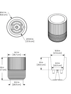 Arden Round Planter -Eco Garden Shop 8613267 01V tif