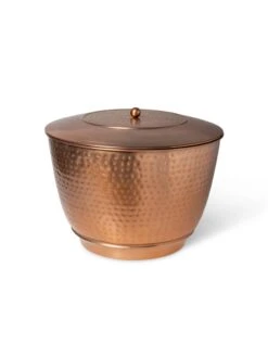 Hammered Copper Hose Pot With Lid -Eco Garden Shop 8613311 5815