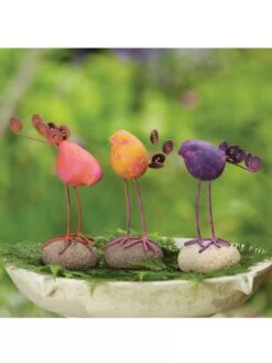 Birds On Stones Set -Eco Garden Shop 8613371 01V 3 4