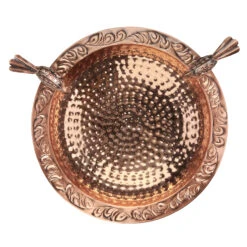 Pure Copper Bird Bath With Two Copper Birds And Tree Multipronged Garden Pole -Eco Garden Shop 8613379 06v