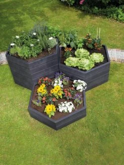 Modular Hexagon Raised Bed Kit, 28.5" -Eco Garden Shop 8614244 04V 1