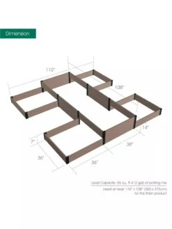 Terraced H-Shape Garden Bed -Eco Garden Shop 8614260 03V 3 4
