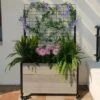 Mobile Deep Trough Planter With Trellis -Eco Garden Shop 8614265 05V mobile deep trough planter with trellis