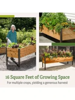 Elevated Planter Box, 2' X 8' -Eco Garden Shop B00EOW8FHU raisedbed feature 2 3