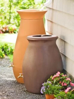 Rainwater Urn, 65 Gallon -Eco Garden Shop GS38683 02 tif
